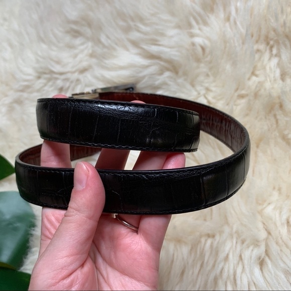 Vintage Brighton Black Leather Southwestern Belt main image 5